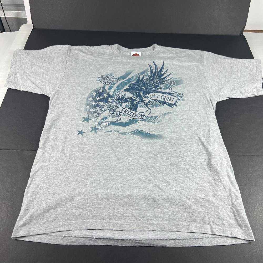 Harley Davidson Freedom Aint Quiet Shirt Extra Large Grey Four River Kentuky Tee
